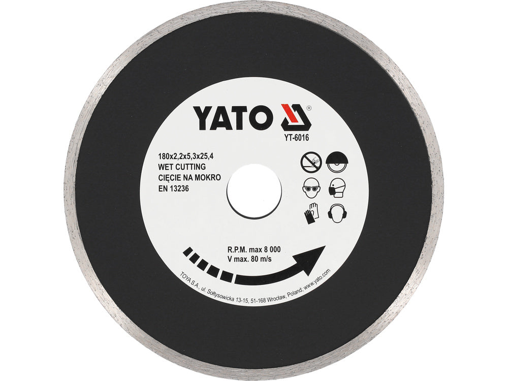 DISC DIAMANTAT 180MM, YATO YT-6016 CERAMICA, STICLA