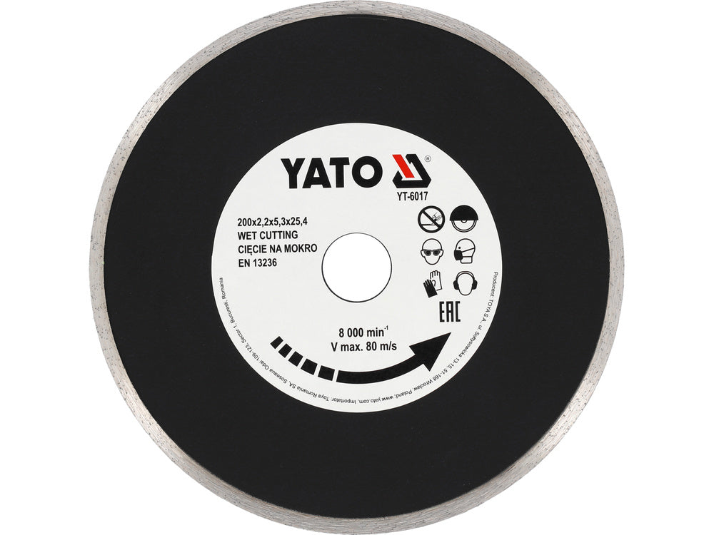 DISC DIAMANTAT CONTINUU YATO YT-6017 200X25.4X2.2MM