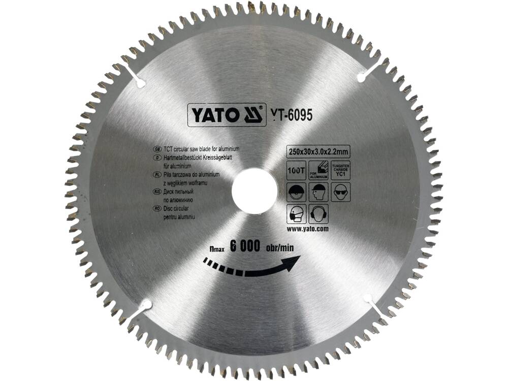 DISC FIERASTRAU CIRCULAR YATO YT-6095 PENTRU ALUMINIU 250X30X100MM