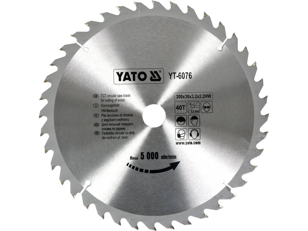 DISC FIERASTRAU CIRCULAR YATO YT-6076 PENTRU LEMN 300X40X30MM