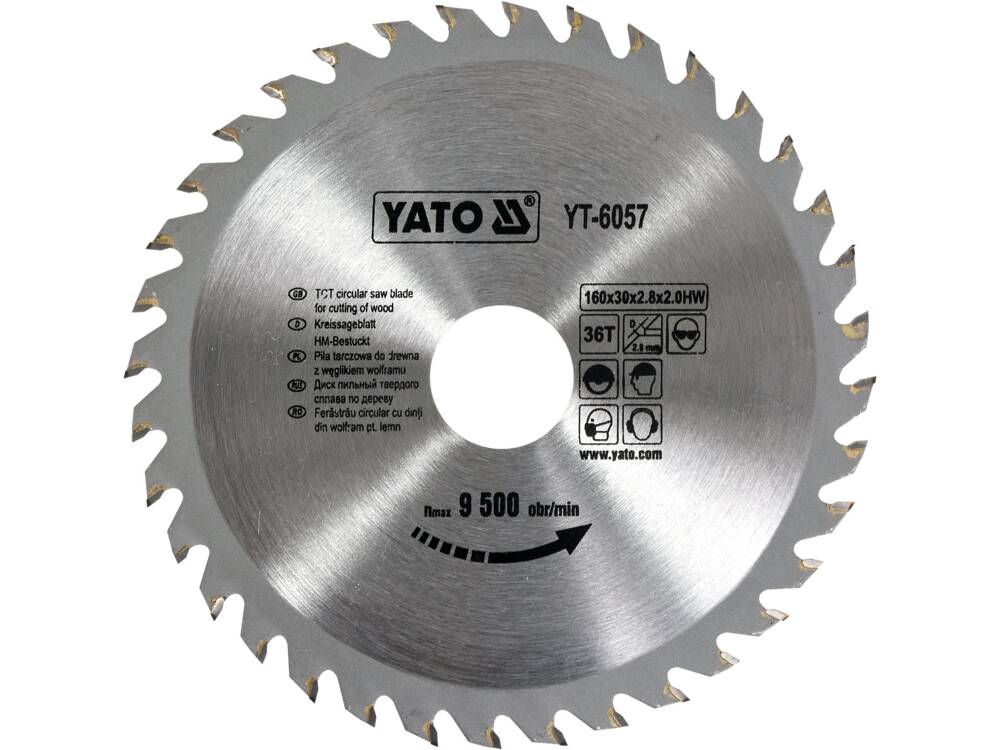 DISC FIERASTRAU WOLFR. YATO YT-6057 PENTRU LEMN 160X36TX30MM
