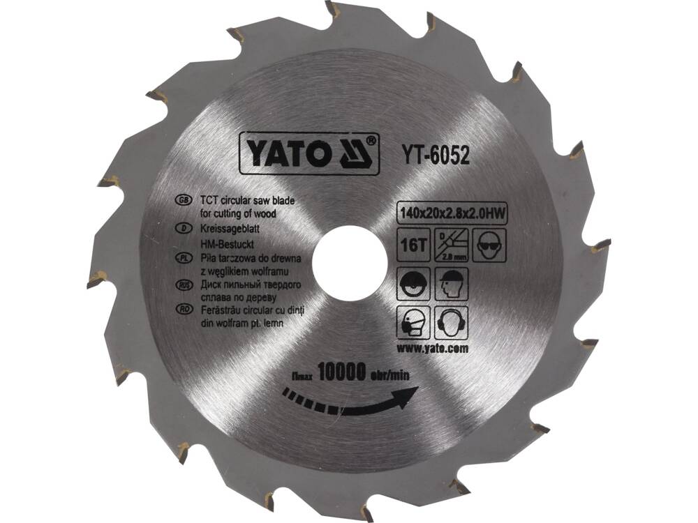 DISC FIERASTRAU WOLFRAM YATO YT-6052 PENTRU LEMN 140X16TX20MM