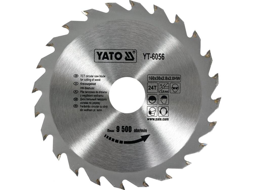DISC FIERASTRAU WOLFRAM YATO YT-6056 PENTRU LEMN 160X24TX30MM