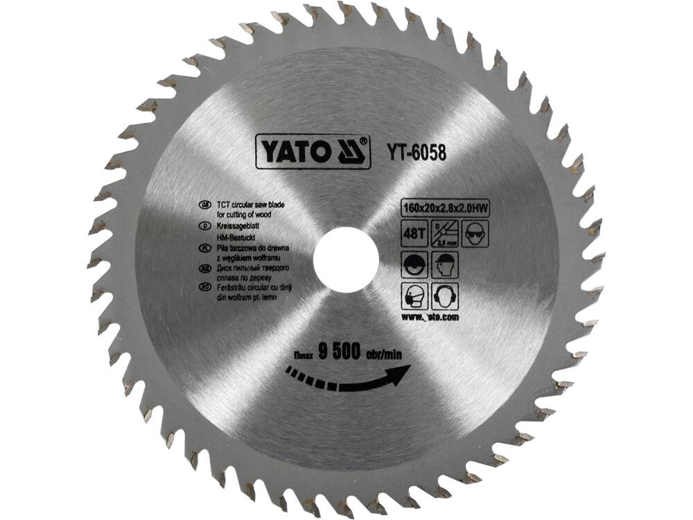 DISC FIERASTRAU WOLFRAM YATO YT-6058 PENTRU LEMN 160X48TX20MM