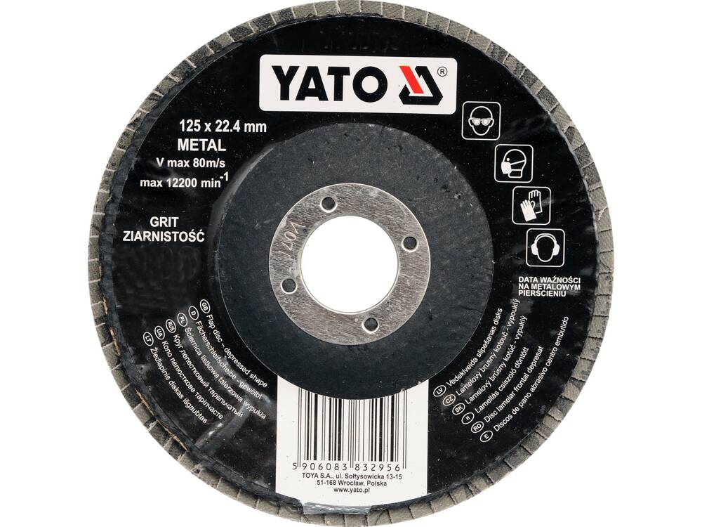 DISC LAMELAR SLEFUIT, YATO YT-83294 125MM, P80