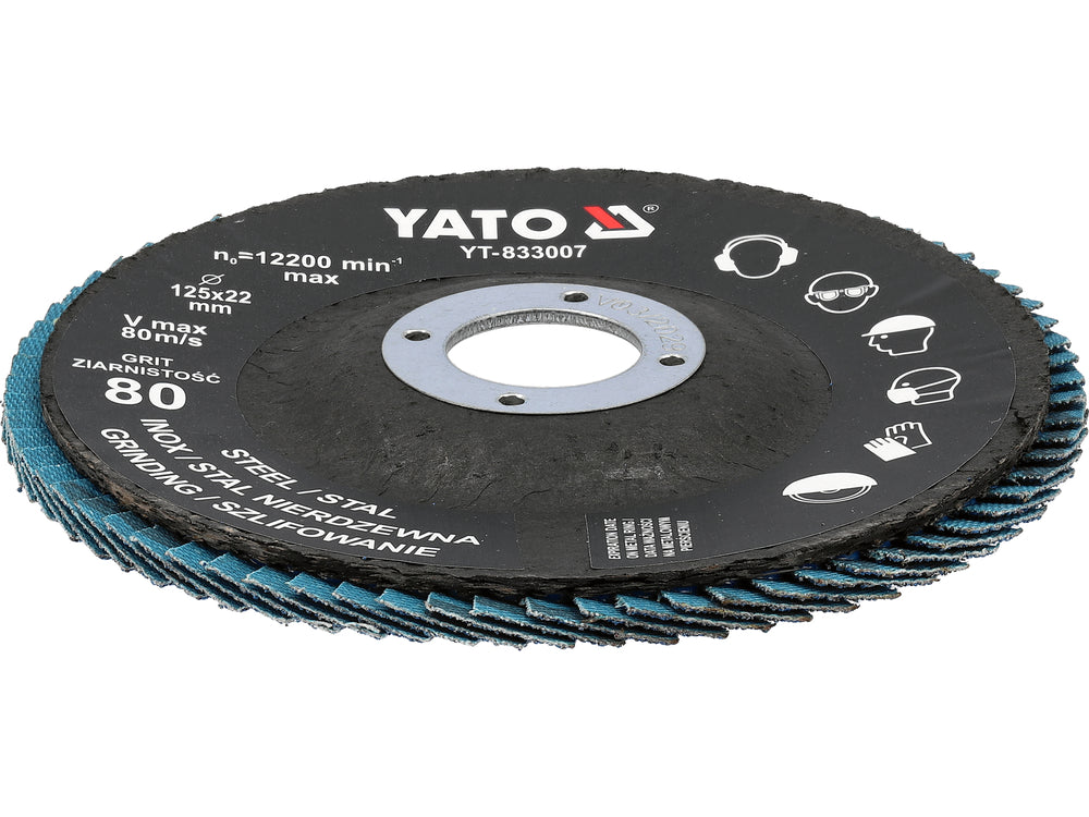 Disc pentru slefuit P80 YATO YT-833007, 125 mm - imagine 3