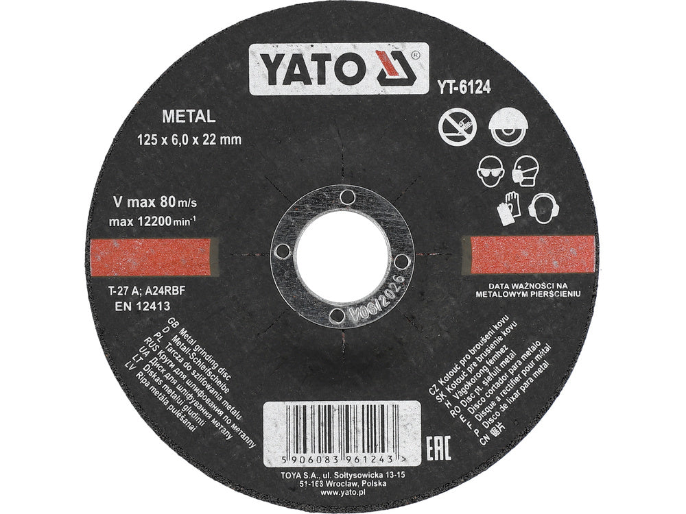 DISC SLEFUIT METAL YATO YT-6124 125X6X22MM