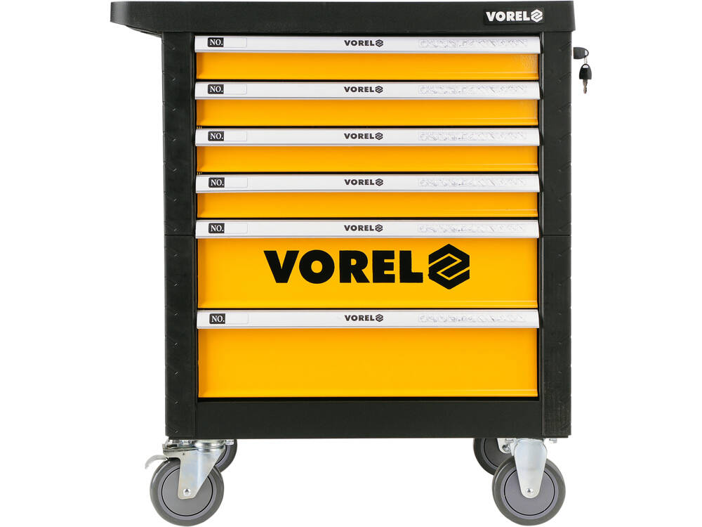 DULAP SCULE VOREL 58540 ECHIPAT, 177 PIESE , 6 sertare , oțel CrV , blat de lucru antiderapant