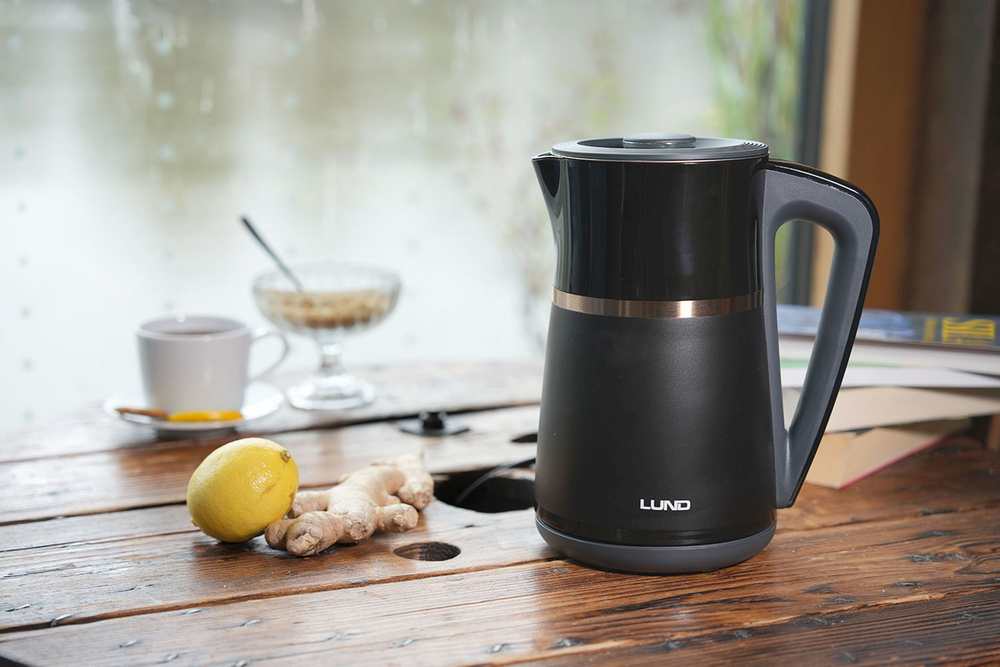 FIERBATOR ELECTRIC 1,7L, LUND 68217 CONTROLUL TEMPERATURII, NEGRU