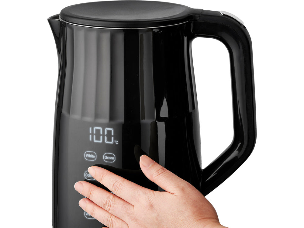 FIERBATOR ELECTRIC 1,7L, LUND 68218 CONTROLUL TEMPERATURII, NEGRU