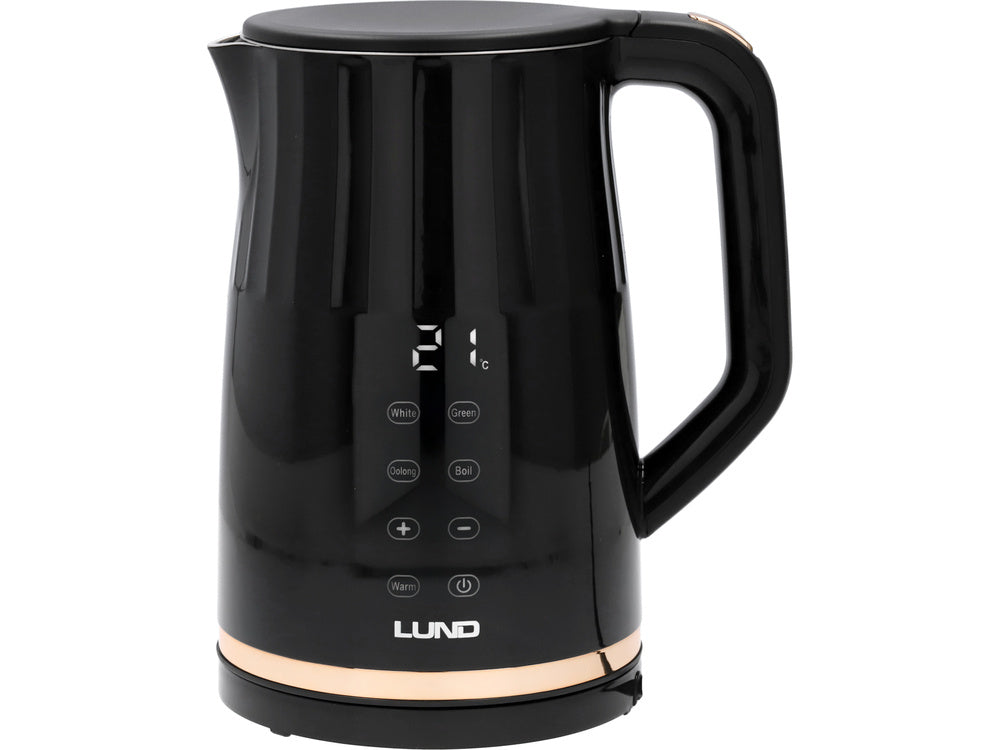 FIERBATOR ELECTRIC 1,7L, LUND 68218 CONTROLUL TEMPERATURII, NEGRU