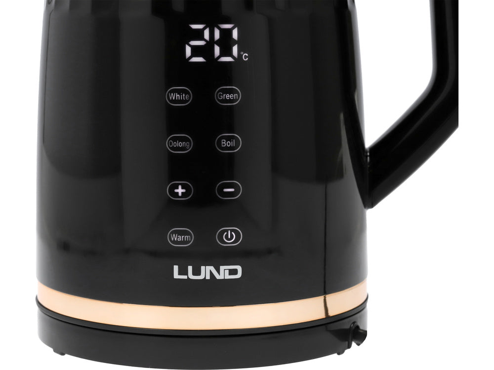 FIERBATOR ELECTRIC 1,7L, LUND 68218 CONTROLUL TEMPERATURII, NEGRU