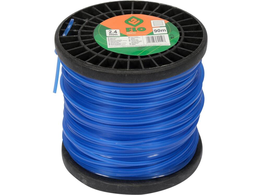 SZÉNYVÁGÓZSINÓR, 2,4 MMX90 M, FLO 89452 NÉGYZET ALAKÚ
