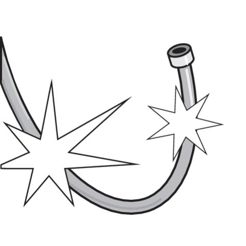 FURTUN DE DUS, FALA 75653 2M, PVC, CHROME-ALB