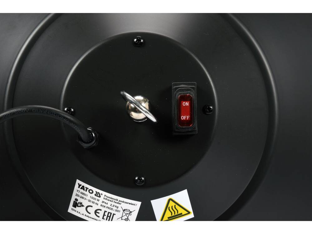 INFRAVÖRÖS FŰTŐ, YATO YT-99501 1500W, TÁVIRÁNYÍTÓVAL