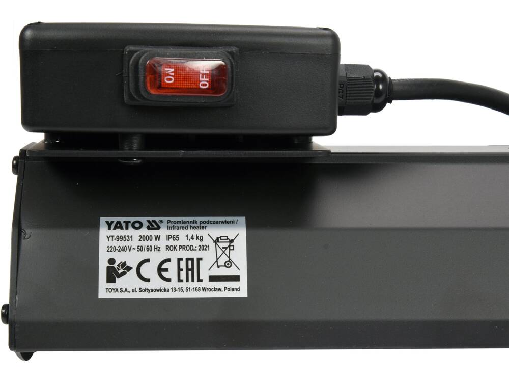 INFRAVÖRÖS FŰTÉS, YATO YT-99531 2000W