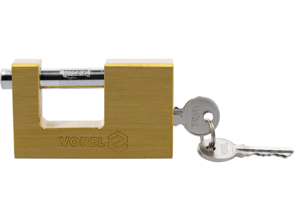 VOREL 77213 TÉGLALAP ALAKÚ RÉZ LAKAT 90MM