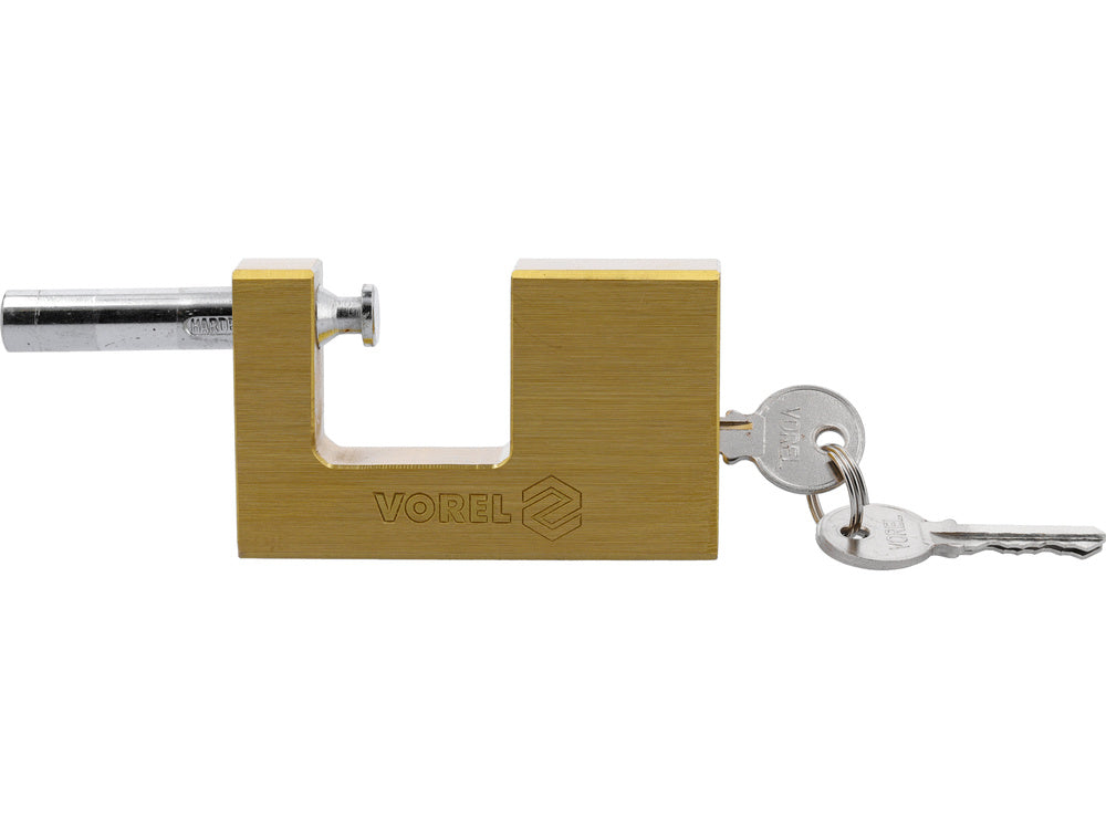 VOREL 77213 TÉGLALAP ALAKÚ RÉZ LAKAT 90MM