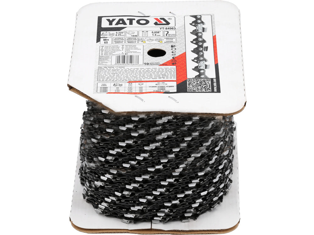 LÁNCFŰRÉSZ LÁNC, YATO YT-84963 1846 FOGÚ, 0,325, 1,5 MM