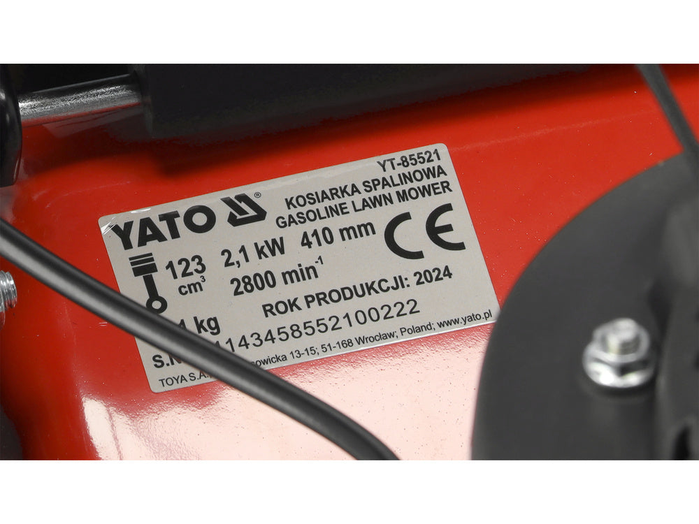 YATO YT-85521 FŰNYÍRÓ, BENZINES, ÖNJÁRÓ, 41 CM