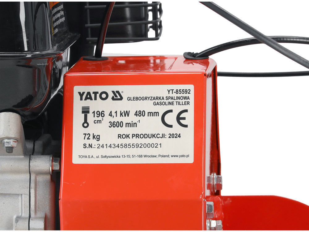 YATO YT-85592 48 cm, 4,1 kW, 196 cm3, 3600 ford./perc
