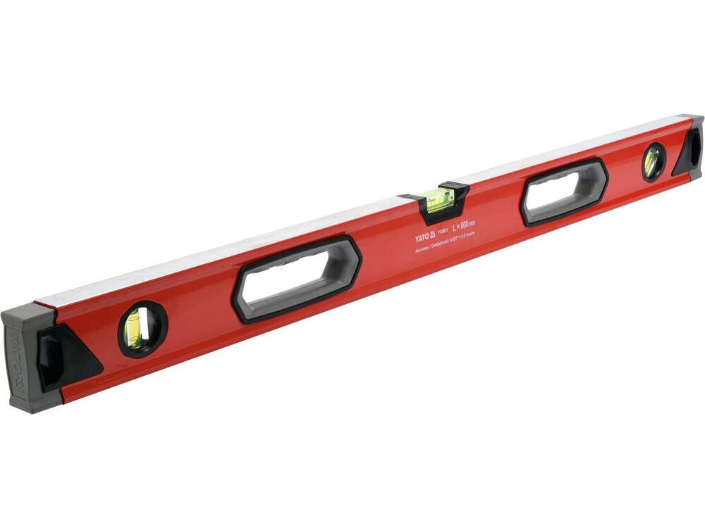 NIVELA DE ALUMINIU YATO YT-30072 800MM, 3 FLACOANE, PRECIZIE 0,5MM/M