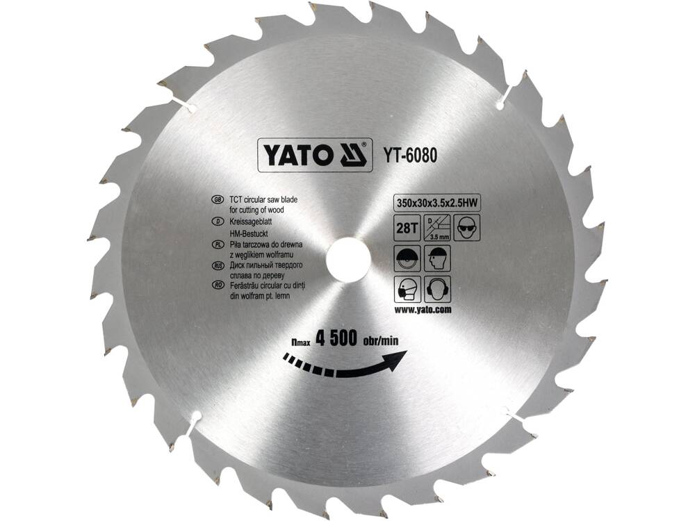 PANZA FIERASTRAU CIRCULAR YATO YT-6080 PENTRU LEMN 350X28X30MM