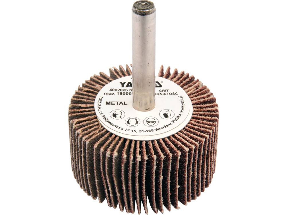YATO YT-83355 KÖR CSISZOLÓKEFE NYÉRREL 40X20X6MM, P120