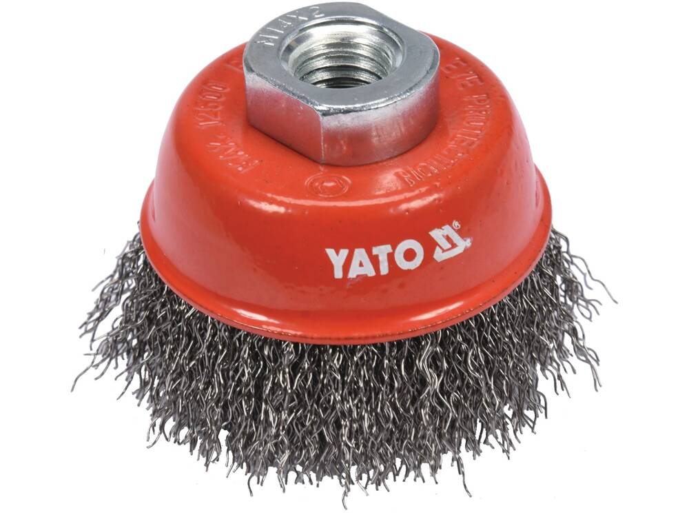 CSÉSZEKEFE 65MM, YATO YT-47658 M14 RÖGZÍTÉS, ROZSDAMENTES ACÉL DRÓT