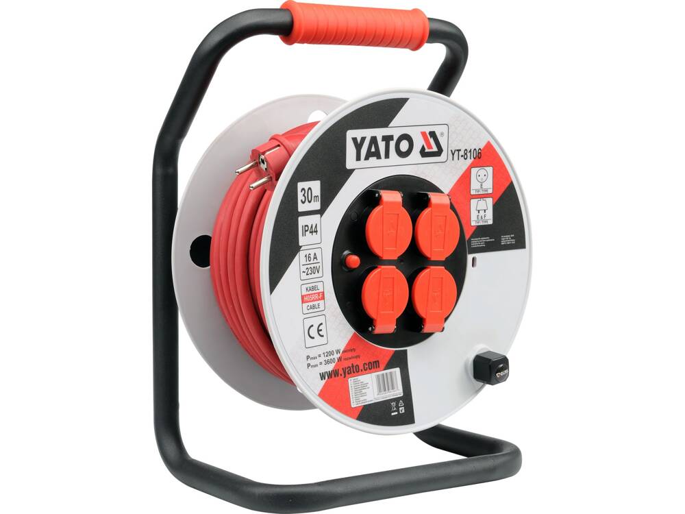 HOSSZABBÍTÓKÁBEL 30M YATO YT-8106 TEKERCSEN, 16A