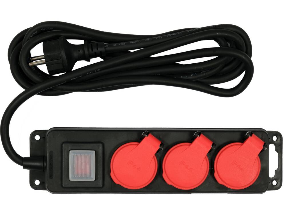 YATO YT-81240 3 csatlakozós műhelyi földelő hosszabbító kábel, 3M