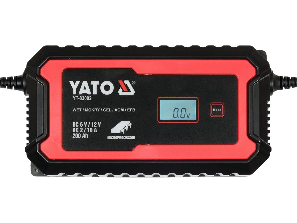 Egyenirányító YATO YT-83002 LCD kijelzővel, 6V/2A, 12V/10A méréshatárral
