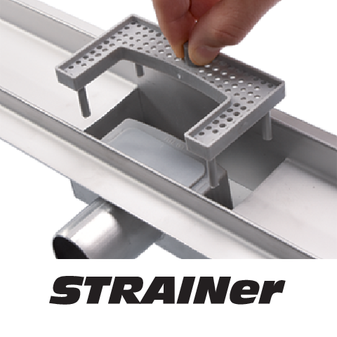 RIGOLA DUS STICLA FALA 75386 NEAGRA 60CM, WET&DRY