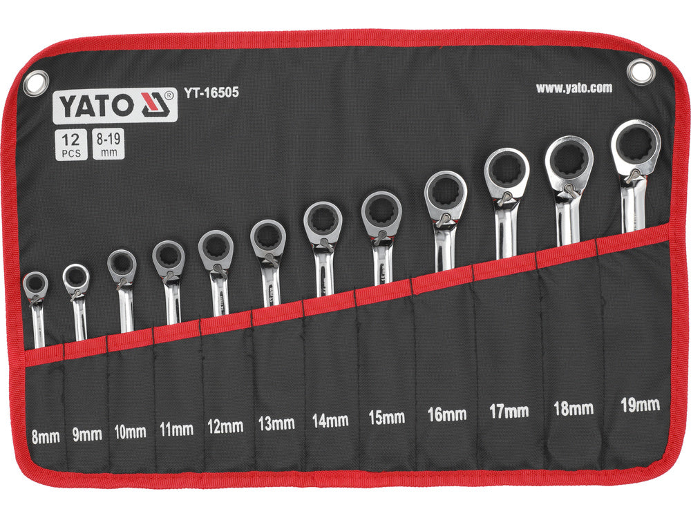 12 darabos YATO YT-16505 racsnis villáskulcs készlet