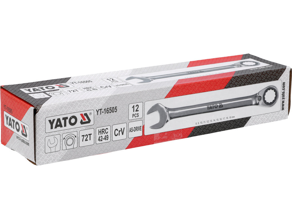12 darabos YATO YT-16505 racsnis villáskulcs készlet