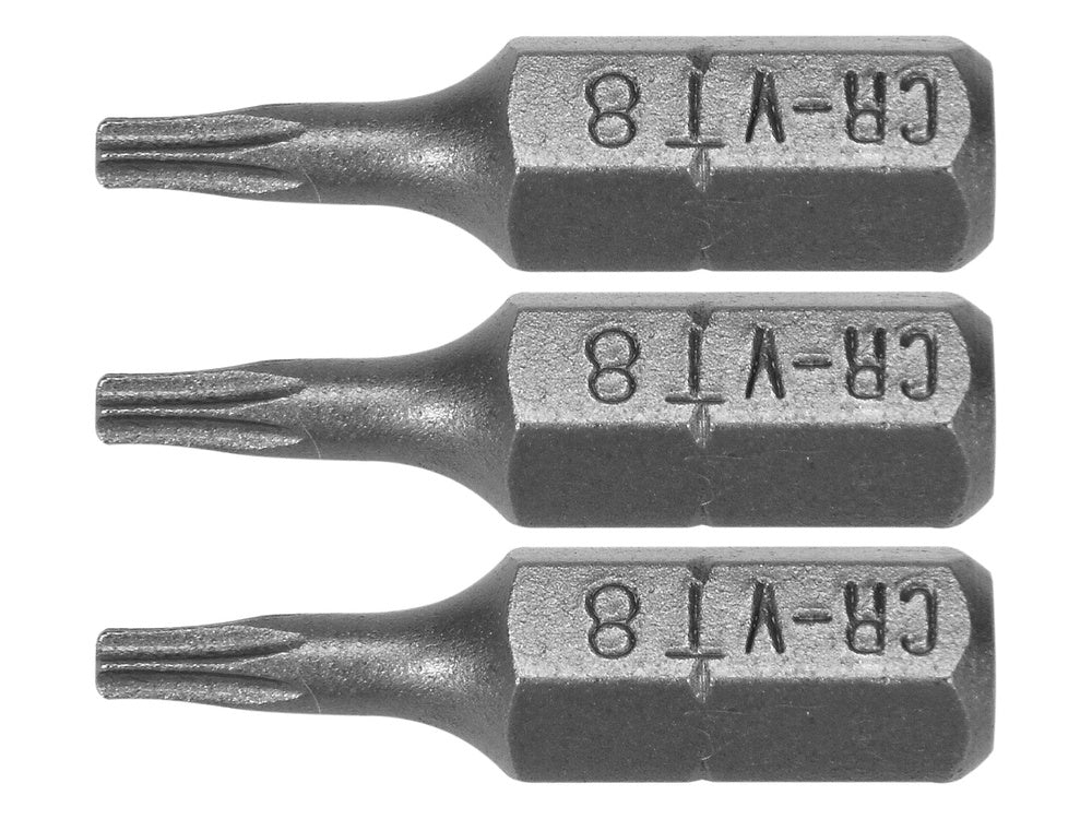 SET 3 BITI STHOR 65490 TORX 1/4 T8X25MM