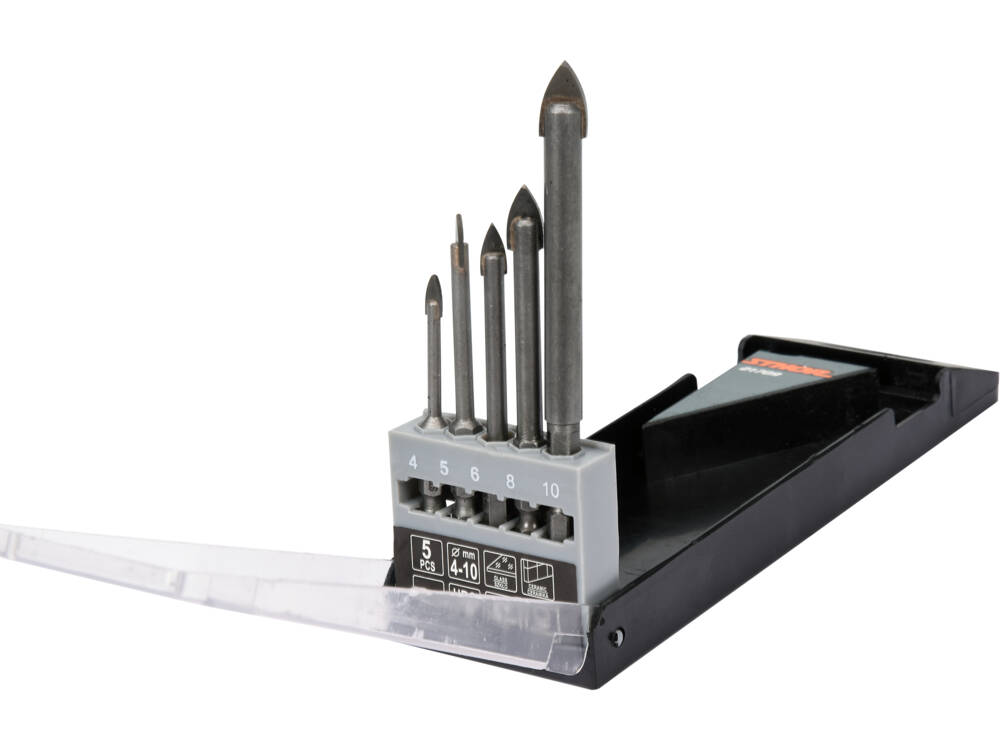 SET 5 BURGHIE STHOR 21709 PENTRU STICLA SI CERAMICA, 4-10MM, PRINDERE HEXAGONALA