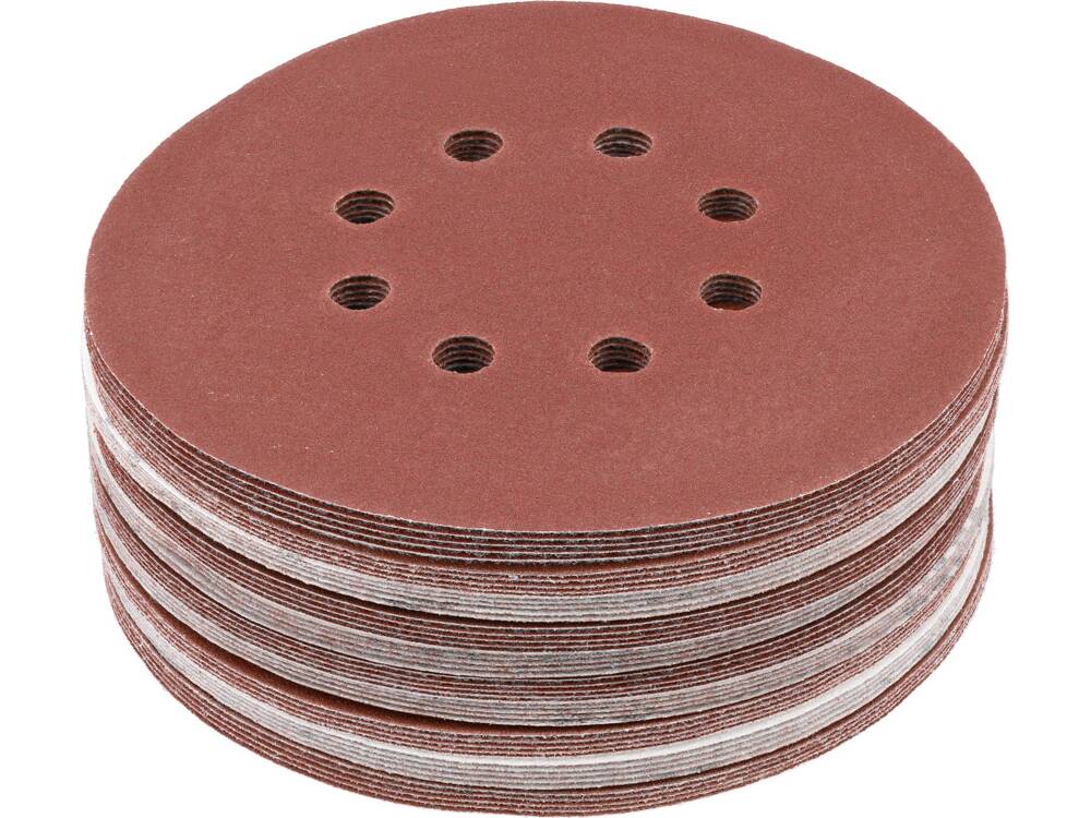SET 50 DISCURI YATO YT-834596 ABRAZIVE VELCRO, 150MM, 8 GAURI, P150