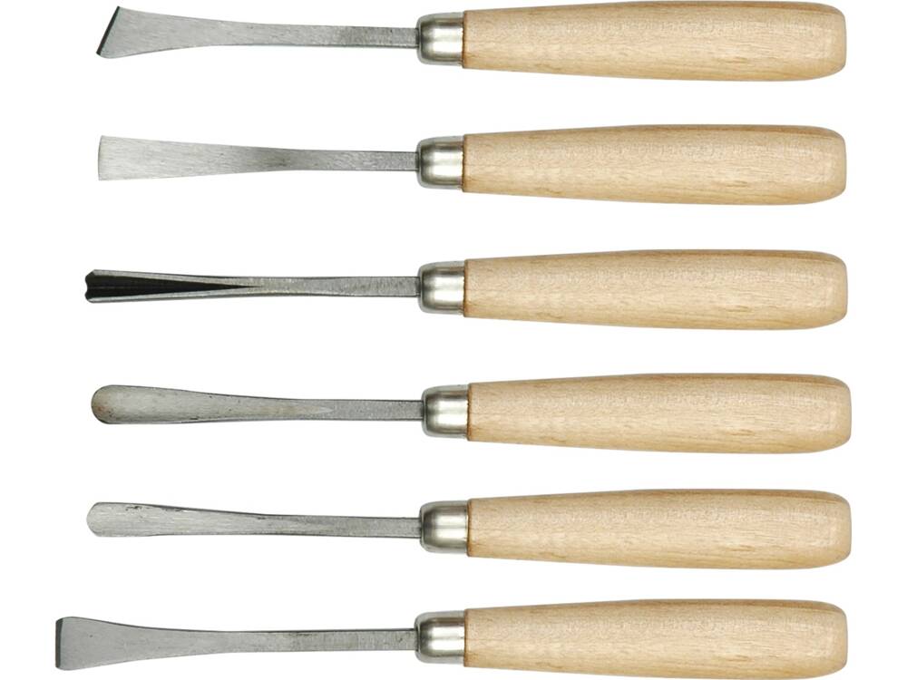 6 db-os vésőkészlet No name 25700 fa nyelű