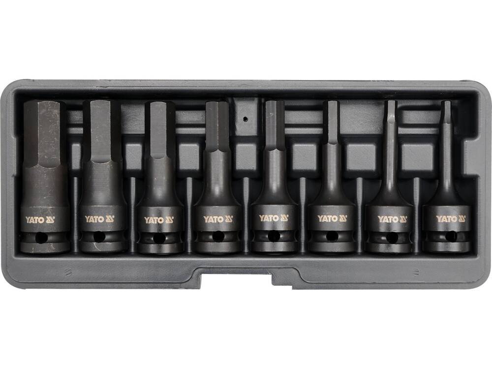 SET 8 CHEI YATO YT-1066 TUBULARE DE IMPACT, HEXAGONALE, 1/2