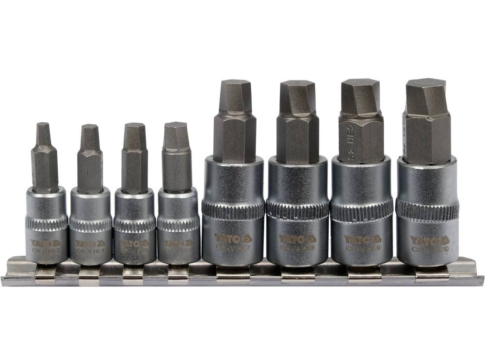 SET BITI PENTRU YATO YT-04580 SURUBURI HEXAGONALE DETERIORATE, 8 PIESE