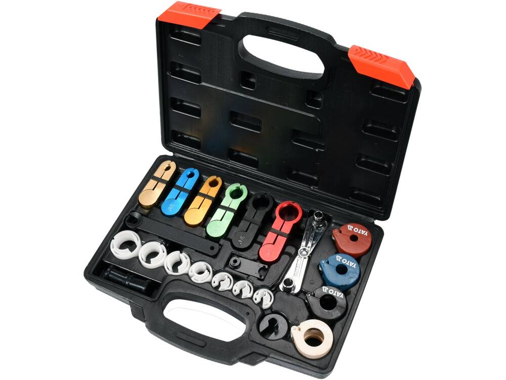 YATO YT-06301 KLÍMA ÉS ÜZEMANYAGCSŐ RÖGZÍTŐ KÉSZLET, 23 DARABOS