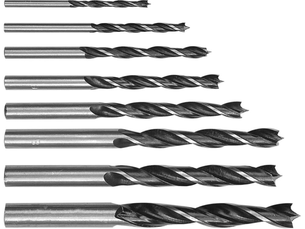 SET BURGHIE PENTRU STHOR 22380 LEMN 3-10MM, 8 BUC