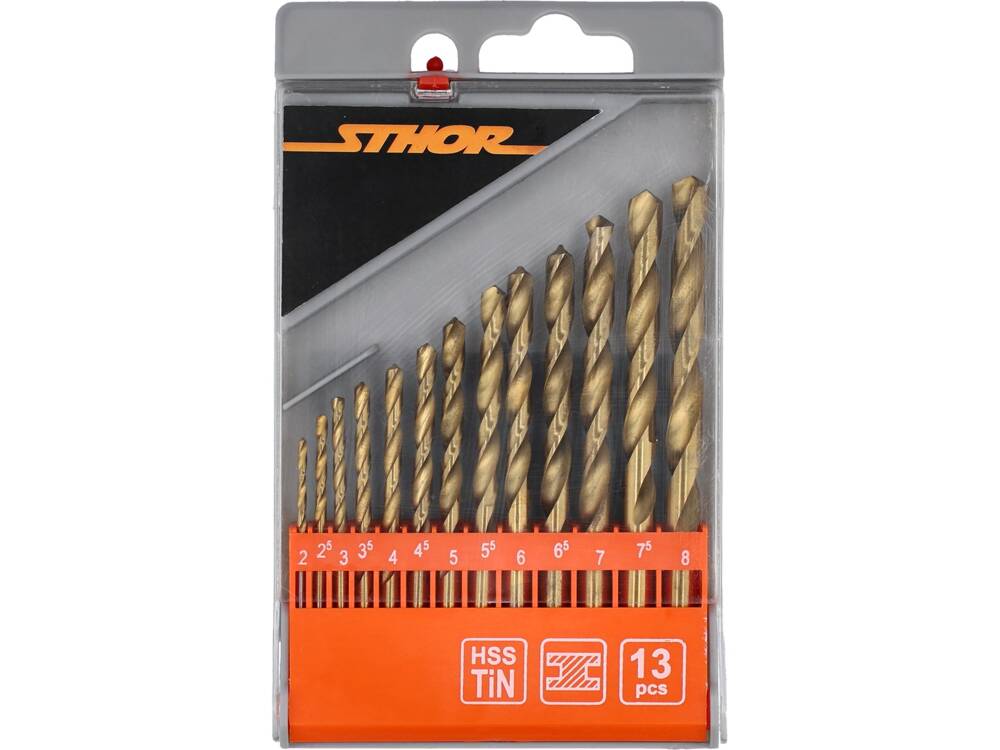 SET BURGHIE PENTRU STHOR 22310 METAL HSS - TITAN 2-8MM, 13 BUC