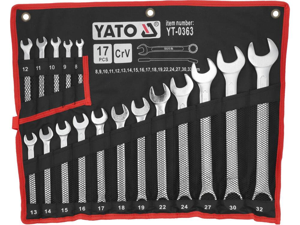 SET CHEI COMBINATE YATO YT-0363 SATINATE 8-32MM, 17 BUC