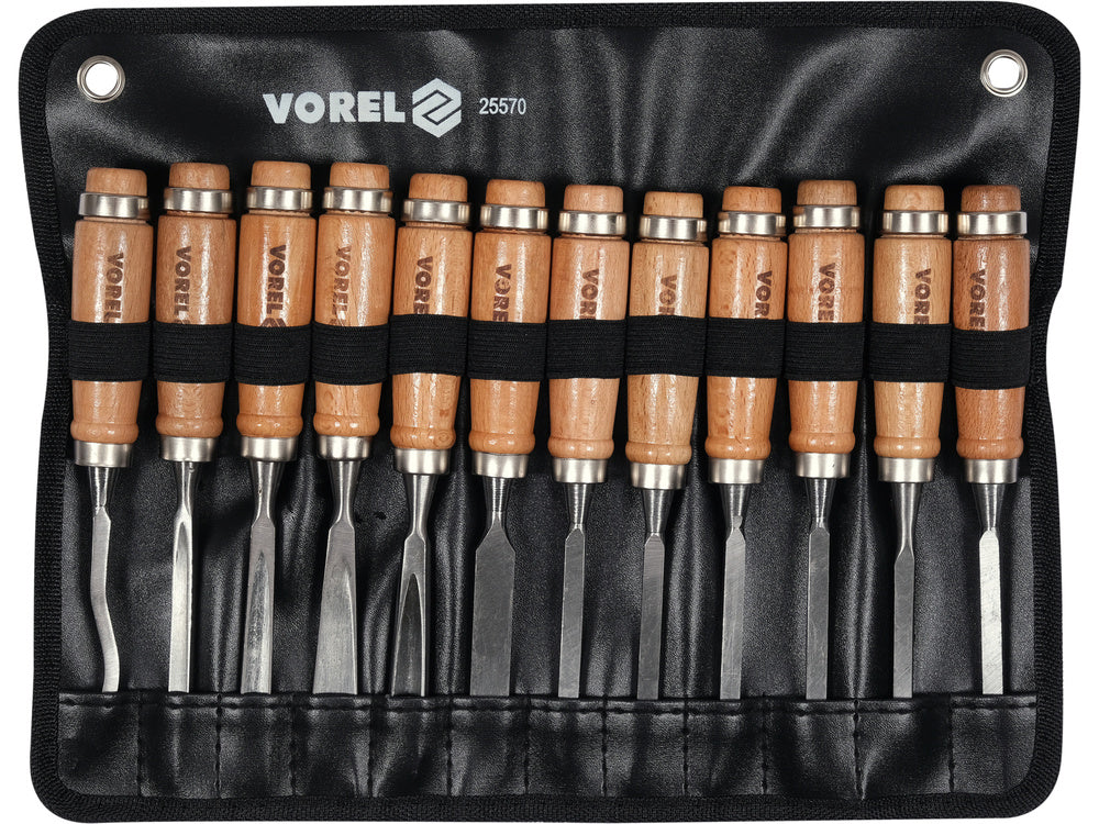 VOREL 25570 VÉSŐKÉSZLET FA VÉSŐHÖZ, 12 DB