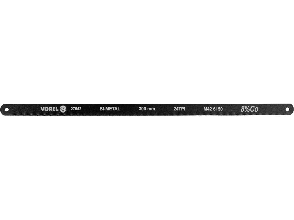 VOREL 27542 FŰRÉSZLAP KÉSZLET BI-METÁL, 24TPI, KOBALT 8% 300X12,6X0,65MM, 2 DB