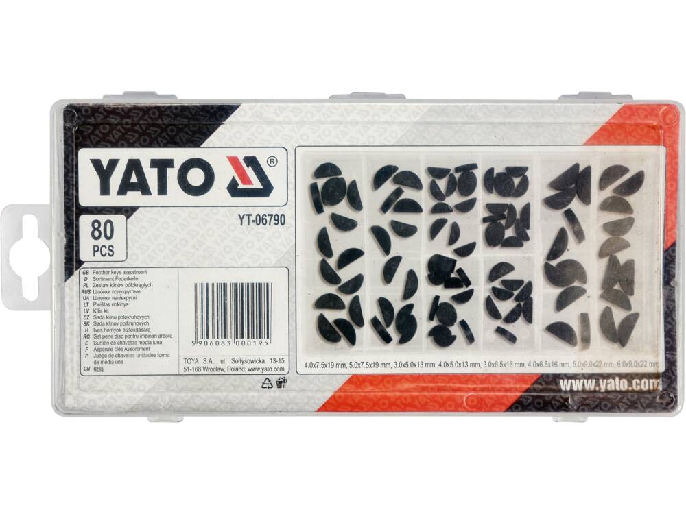 YATO YT-06790 TÁRCSAKERÉK KÉSZLET TENGELYCSÖKKENTÉSEKHEZ, 80 DB