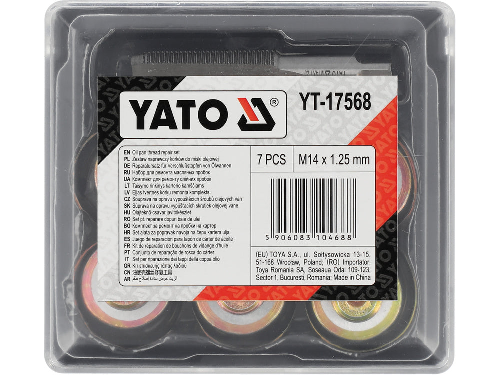 SET REPARAT BUSOANE YATO YT-17568 BAIE DE ULEI M14X1.25MM, 7 PIESE