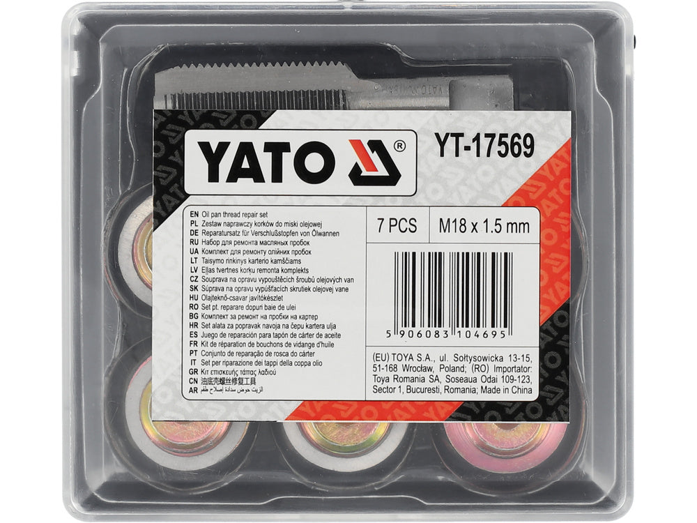 YATO PERSELY JAVÍTÓ KÉSZLET YT-17569 OLAJFÜRDŐ M18X1.5MM, 7 DARABOS